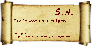 Stefanovits Antigon névjegykártya